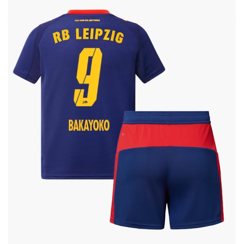 RB Leipzig Johan Bakayoko #9 Replika babykläder Bortaställ Barn 2025-26 Kortärmad (+ korta byxor)